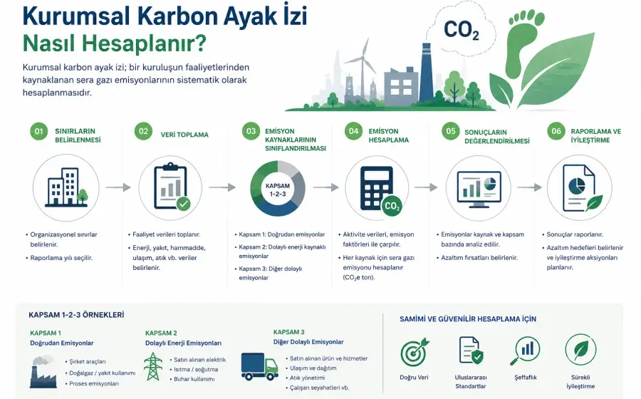 Visual for carbon footprint calculation steps